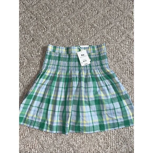 Free Assembly Womens Size Small Smocked Mini Skirt, Lined, NWT - Picture 1 of 6